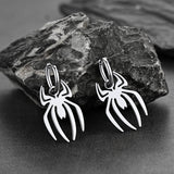 Halloween Spider Drop Hoop Earrings for Men Women