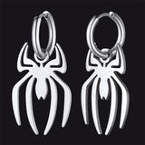 Halloween Spider Drop Hoop Earrings for Men Women