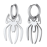 Halloween Spider Drop Hoop Earrings for Men Women