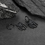 Halloween Spider Drop Hoop Earrings for Men Women