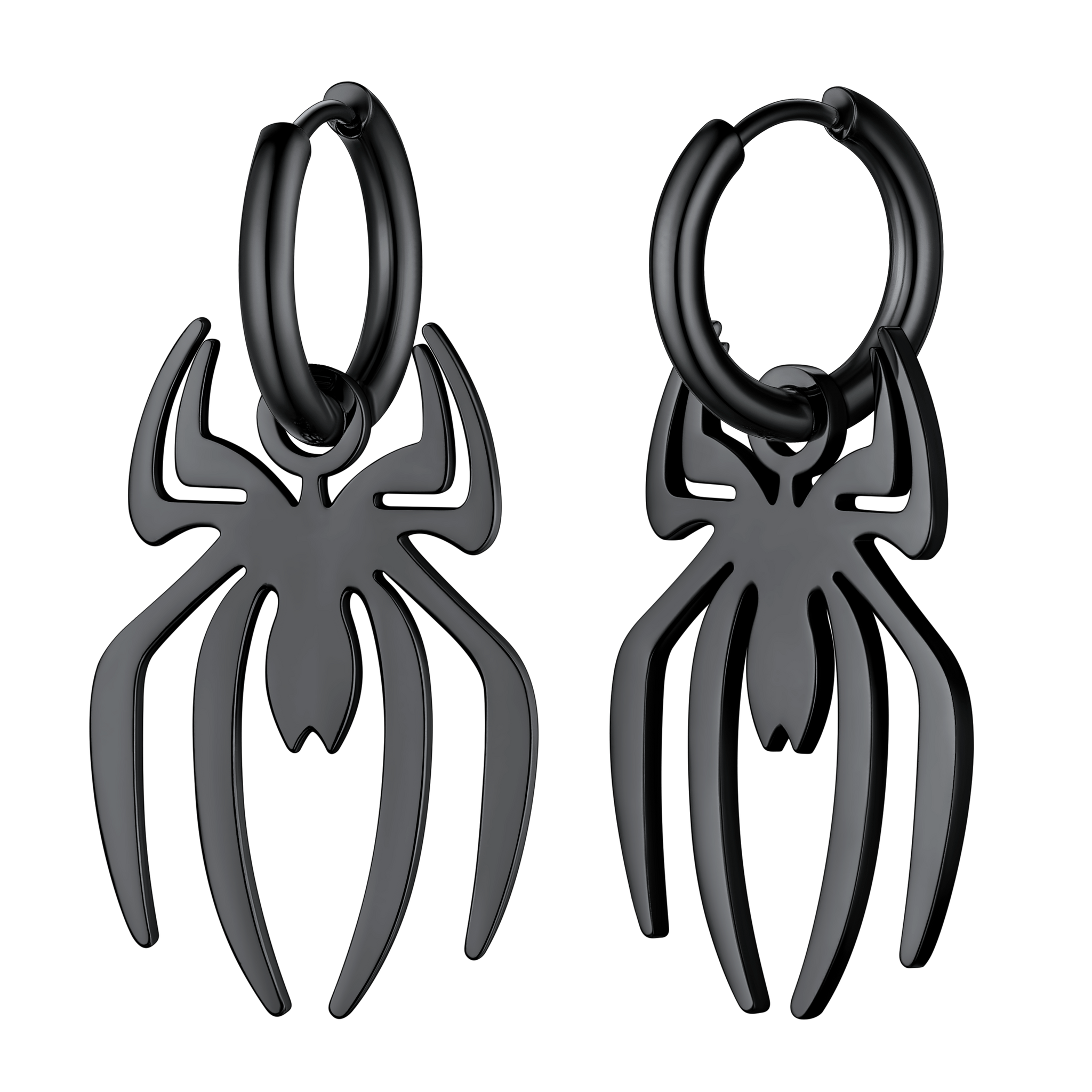Halloween Spider Drop Hoop Earrings for Men Women