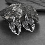 Flash Sale Punk Angel Wing Hoop Dangle Earrings for Women Men