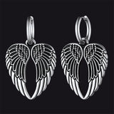 Flash Sale Punk Angel Wing Hoop Dangle Earrings for Women Men
