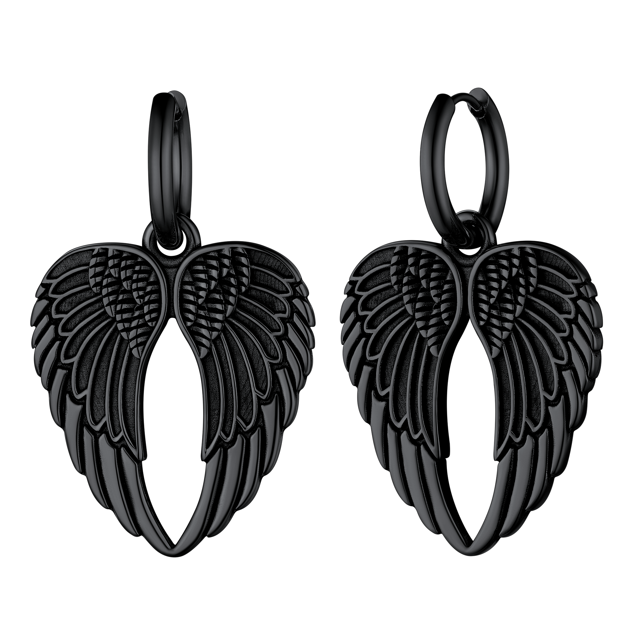 Flash Sale Punk Angel Wing Hoop Dangle Earrings for Women Men