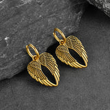 Flash Sale Punk Angel Wing Hoop Dangle Earrings for Women Men