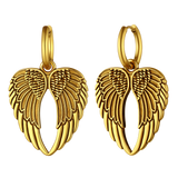 Flash Sale Punk Angel Wing Hoop Dangle Earrings for Women Men