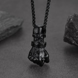 Flash Sale Punk Skull Fist Pendant Necklace for Men