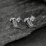 Flash Sale Gothic Cobra Sanke Stud Earrings Sterling Silver