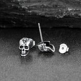 Celtic Triquetra Skull Stud Earrings For Men Women