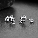 Celtic Triquetra Skull Stud Earrings For Men Women