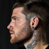 Satanic Baphomet Goat Stud Earrings for Men