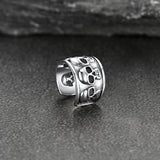 Sterling Silver Skull Ear Cuff Earrings Non-piercing for Men