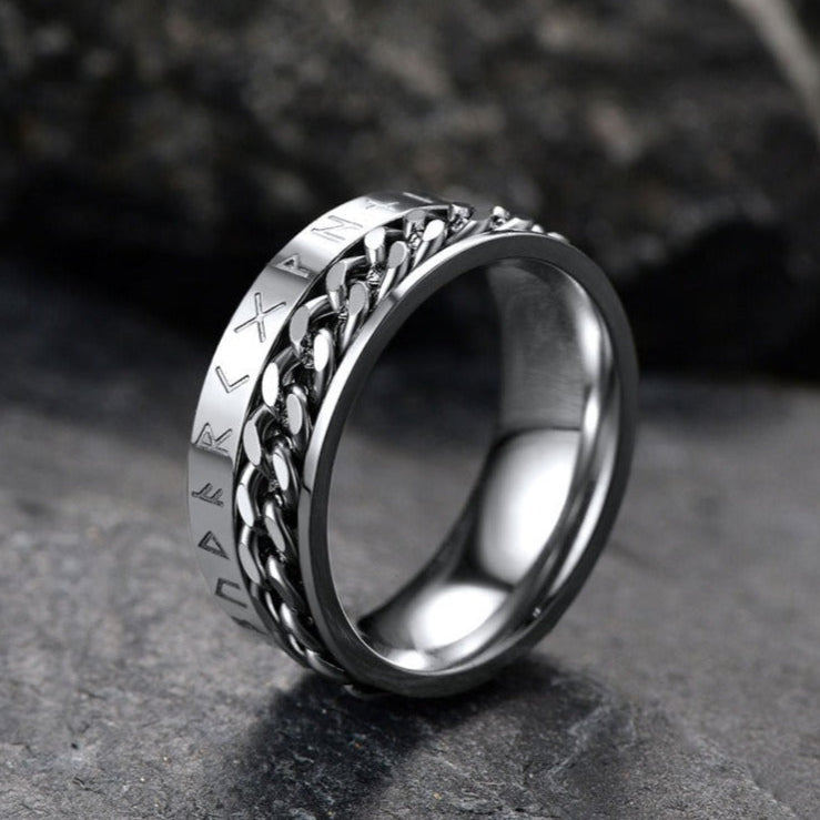 Viking Spinner Fidget Anxiety Ring for Men Women