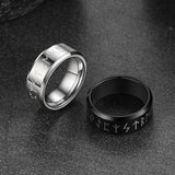 Norse Viking Runes Viking Band Ring for Men Women 8MM
