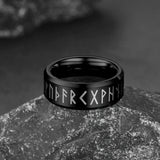 Norse Viking Runes Viking Band Ring for Men Women 8MM