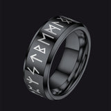 Norse Viking Runes Viking Band Ring for Men Women 8MM