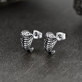 Punk Cobra Snake Stud Earrings for Men