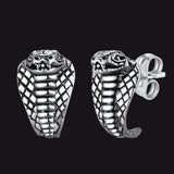 Punk Cobra Snake Stud Earrings for Men