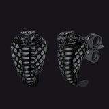 Punk Cobra Snake Stud Earrings for Men