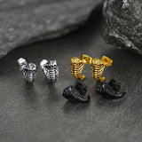 Punk Cobra Snake Stud Earrings for Men