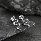 Flash Sale Sterling Silver Winding Snake Earrings Studs