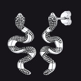 Flash Sale Sterling Silver Winding Snake Earrings Studs