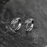 Punk Snake Huggie Hoop Earrings in Sterling Silver for Men