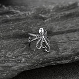 Sterling Silver Octopus Ear Cuff Earring for Men 1PC