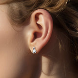 Halloween Silver Ghost Stud Earrings for Women