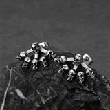 Gothic Multiple Skeleton Skull Head Stud Earrings Halloween Gift