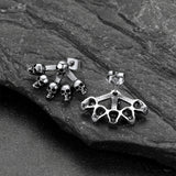 Gothic Multiple Skeleton Skull Head Stud Earrings Halloween Gift