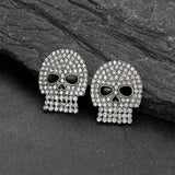 Ghost Diamond Skull Stud Earrings Halloween Gift