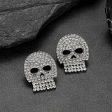 Ghost Diamond Skull Stud Earrings Halloween Gift