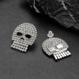 Ghost Diamond Skull Stud Earrings Halloween Gift