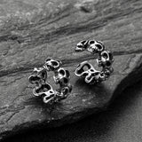Gothic Hollow Skull Clip Ear Cuff Halloween Gift for Men