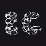Gothic Hollow Skull Clip Ear Cuff Halloween Gift for Men