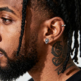 Halloween Gothic Music Skull Stud Earrings for Men