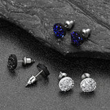 925 Sterling Silver Diamond Stud Earrings for Men Women