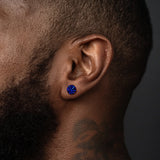 925 Sterling Silver Diamond Stud Earrings for Men Women