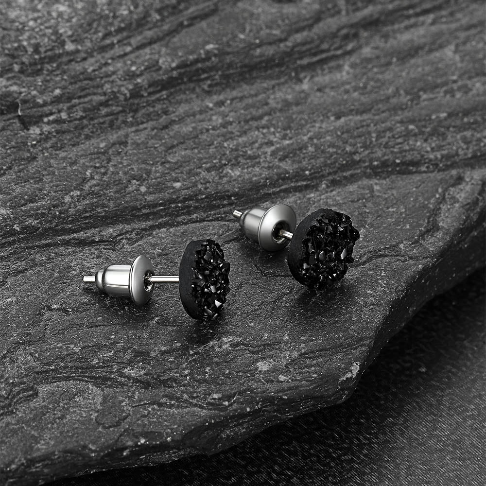 925 Sterling Silver Diamond Stud Earrings for Men Women