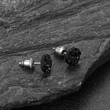 925 Sterling Silver Diamond Stud Earrings for Men Women