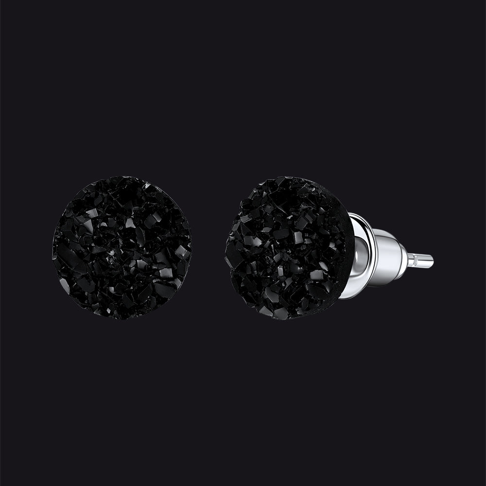 925 Sterling Silver Diamond Stud Earrings for Men Women