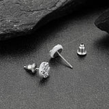 925 Sterling Silver Diamond Stud Earrings for Men Women