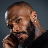 Halloween Punk Diamond Skull Earrings for Men in Stainless Steel