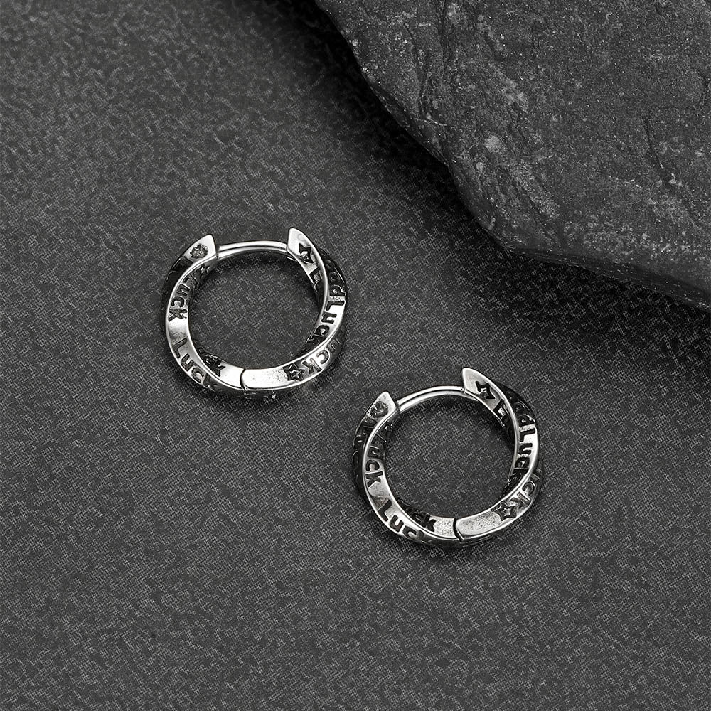 Minimalism Mobius Hoop Earrings for Men