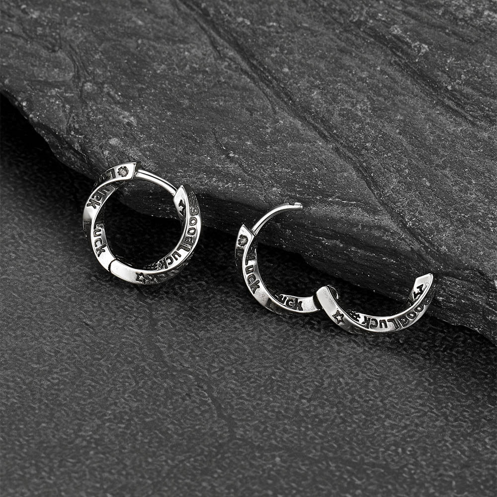 Minimalism Mobius Hoop Earrings for Men