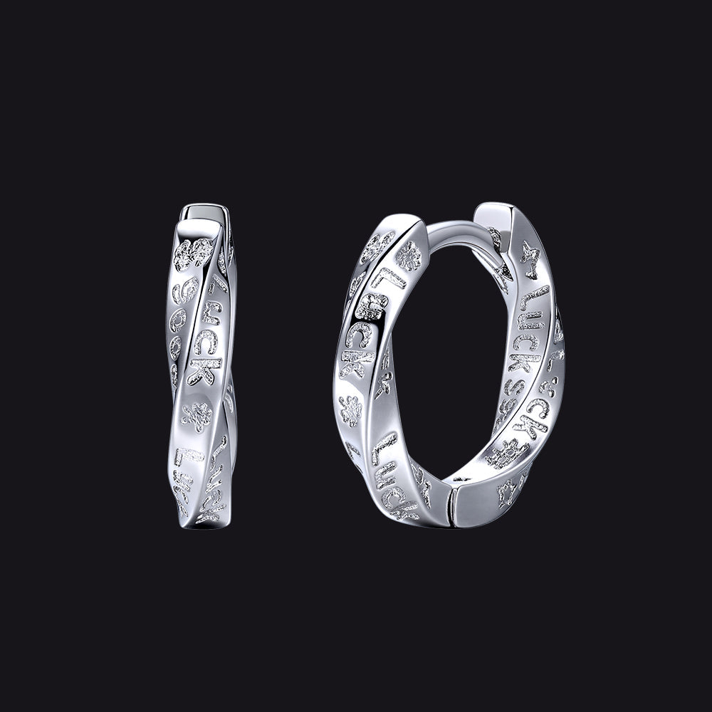 Minimalism Mobius Hoop Earrings for Men