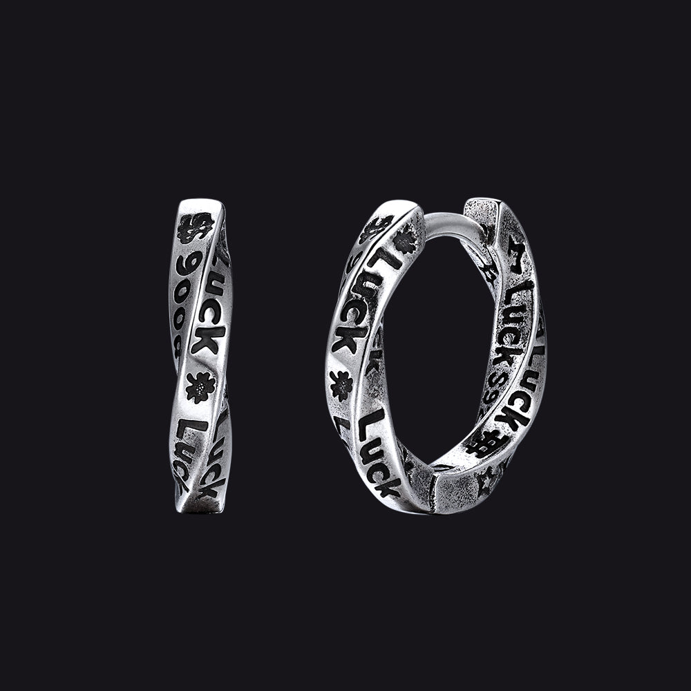 Minimalism Mobius Hoop Earrings for Men