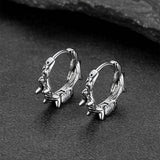 Punk Spike Thorns Huggie Hoop Earrings for Men