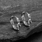 Punk Spike Thorns Huggie Hoop Earrings for Men